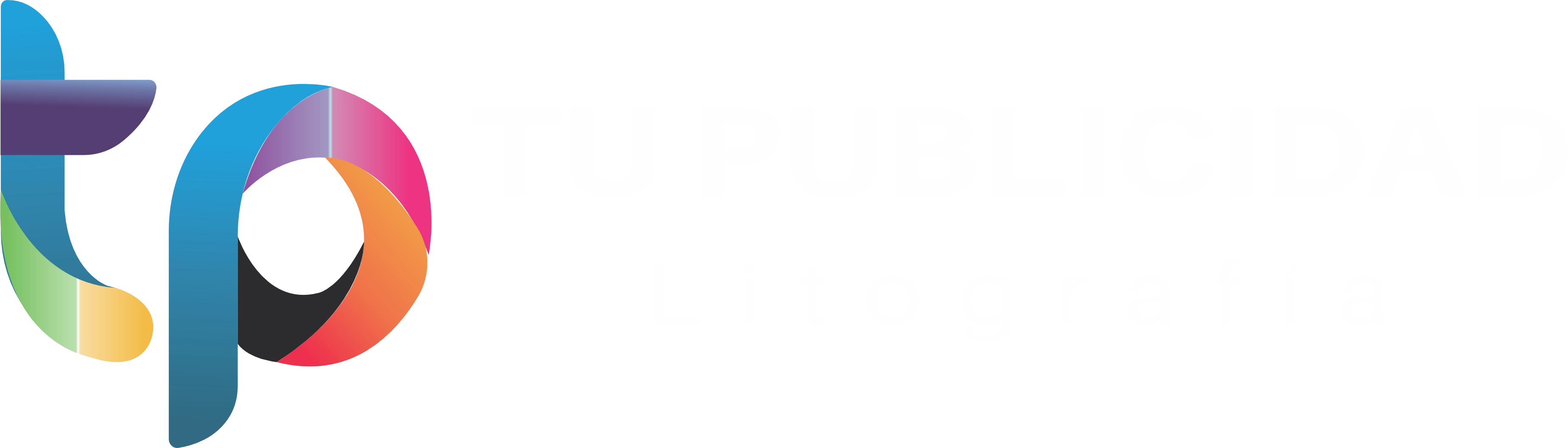 Logo Tu Publicidad Litografía en color blanco